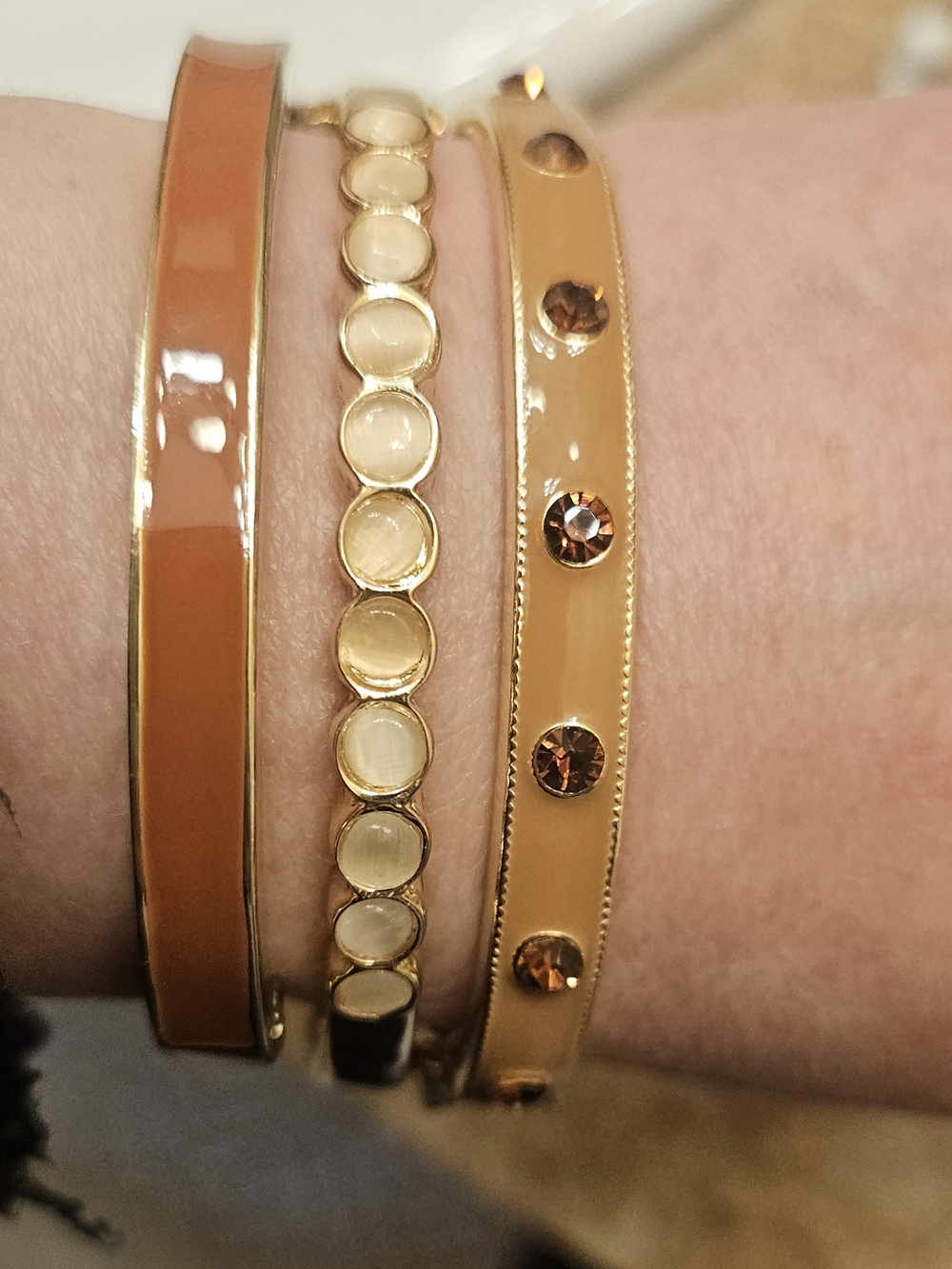 Marilyn Schiiff Gold-Tone Stackable Bangle Bracelet Set